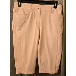 n'VO by‎ LANCTOT Solid Pink Golf Hiking Performance Capri Shorts Cropped 32x14